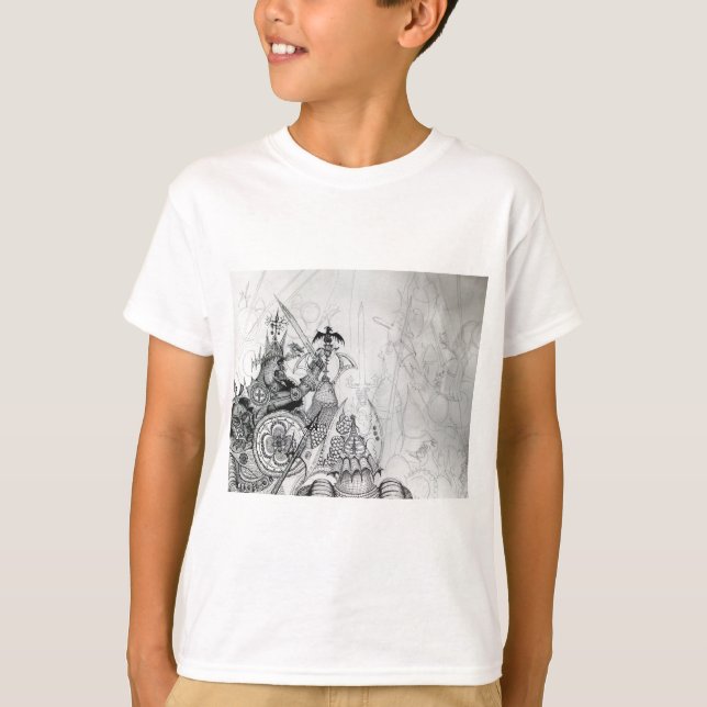 T-shirt GUERRIERS GOTHIQUES, Chevaliers barbares, Imaginai (Devant)