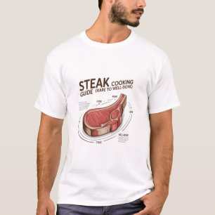 T-shirt Guide de cuisson du steak (saignant à bien cuit)