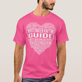 T-shirt Guide de rafting en eau vive Coeur