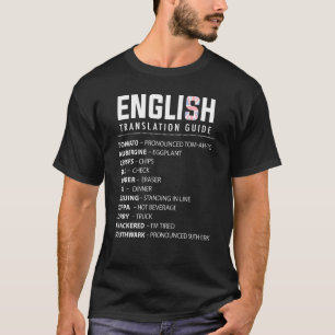 T-shirt Guide De Traduction Anglais De L'Argot Pour Uk Exp
