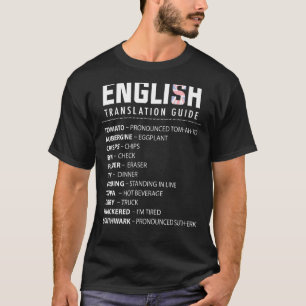 T-shirt Guide De Traduction Anglais De L'Argot Pour Uk Exp