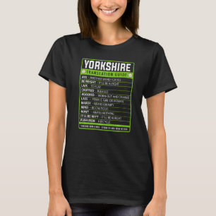 T-shirt Guide de traduction des idées d'argot du Yorkshire