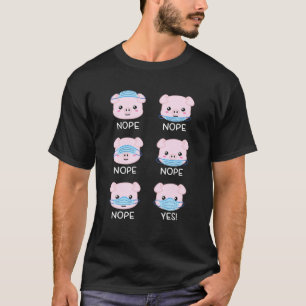 T-shirt Guide du cochon mignon sur comment porter un masqu