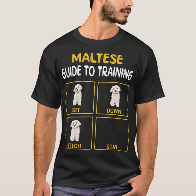 T-shirt Guide Maltais D'Entraînement Obedience Chien (Devant)
