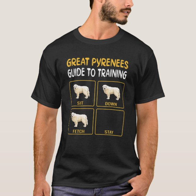 T-shirt Guide Pyrénéen D'Entraînement Obedience Chien (Devant)