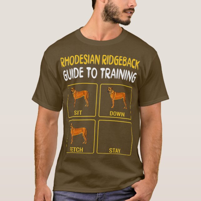 T-shirt Guide Rhodesian Ridgeback Pour L'Entraînement Du C (Devant)