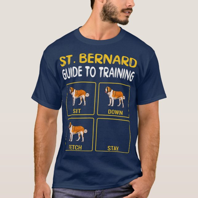 T-shirt Guide St Bernard Pour L'Entraînement De L'Obéissan (Devant)