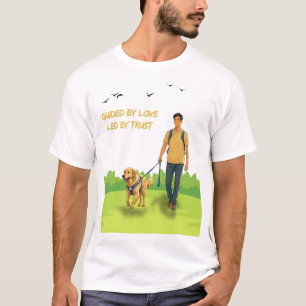 T-shirt Guidée par Love - Guide Chien Conception de suppor