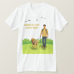 T-shirt Guidée par Love - Guide Chien Conception de suppor