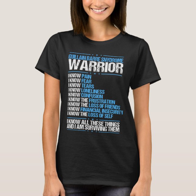 T-shirt Guillain Barre Syndrome Sensibilisation Douleur Bl (Devant)