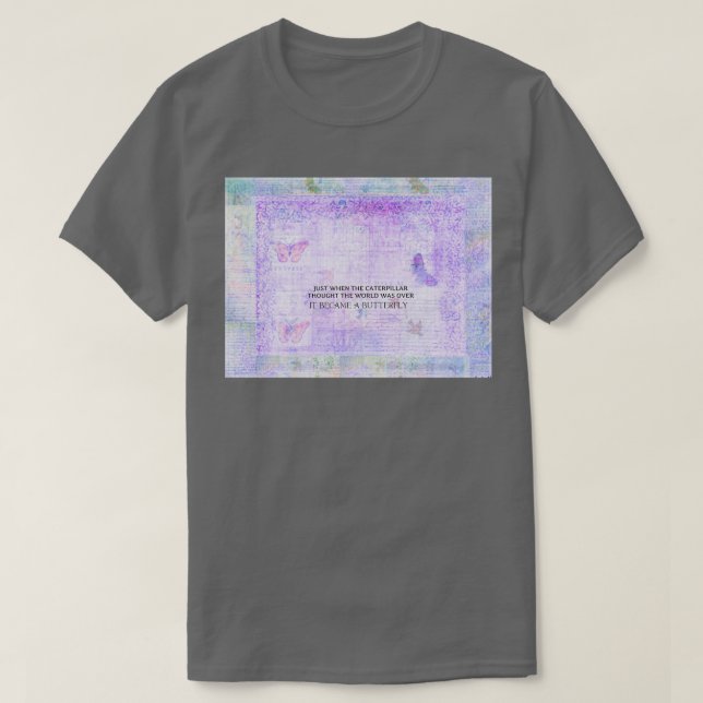 T-shirt Guillemet de papillon inspirant (Design devant)