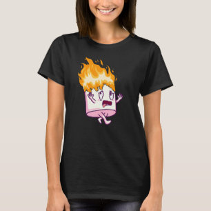 T-shirt Guimauve en feu S'mores Camping Feu de camp Smore