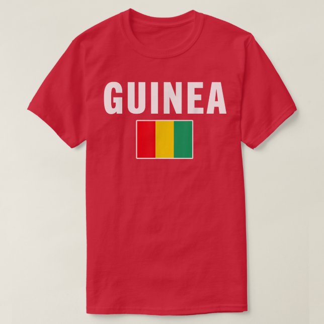T-shirt Guinea  Equatorial Guinean Tee Flag souvenir Gift  (Design devant)