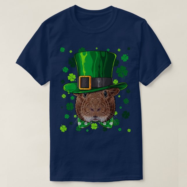 T-shirt Guinea Pig St Patricks Day Animal Leprechaun Hat S (Design devant)