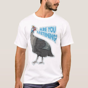T-shirt Guineafowl Drôle caricature d'oiseau bruyant