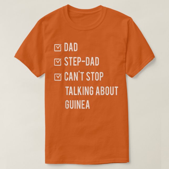 T-shirt Guinean Step Papa Guinée Né Papa Fête des pères De (Design devant)
