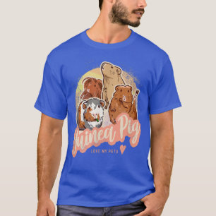 T-shirt Guinée Cochon amour mon animal domestique Vintage
