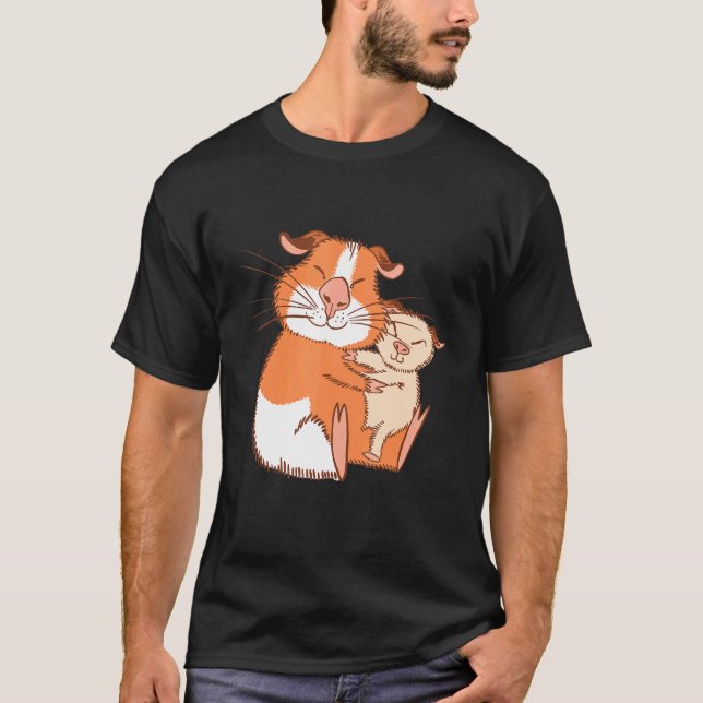 T-shirt Guinée Cochon Maman Enfant Fête des mères Animal L (Devant)