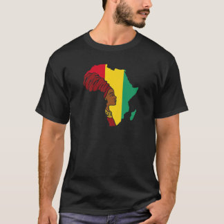 T-shirt Guinée Drapeau guinéen Afrique Carte Patrimoine et