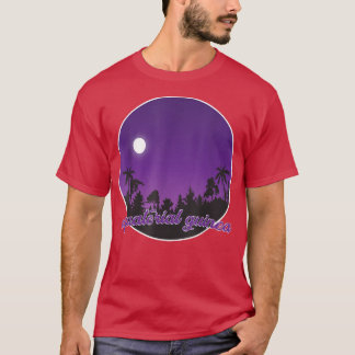 T-shirt Guinée équatoriale De nuit avec Palmes