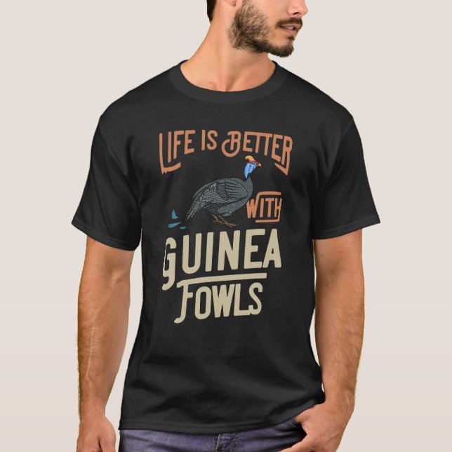 T-shirt Guinée Fowl Cadeau Poulets Hen Farmer (Devant)
