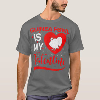 T-shirt Guinée Fowl est mon coeur Valentin Guinée Fowl Val