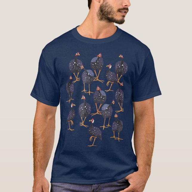 T-shirt Guinée Fowl Hen Graphic Bird Art Cadeau (Devant)