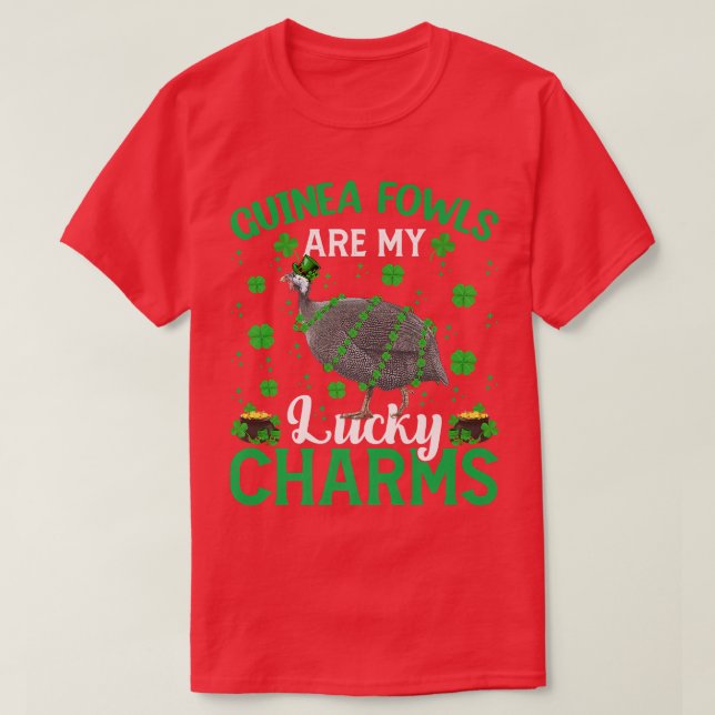 T-shirt Guinée Fowl sont mes charmes chanceux Guinée Fowl  (Design devant)