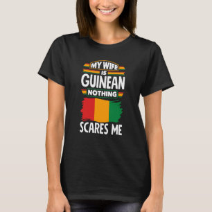 T-shirt Guinée Guinée Guinée Guinée Drapeau Ma femme est g