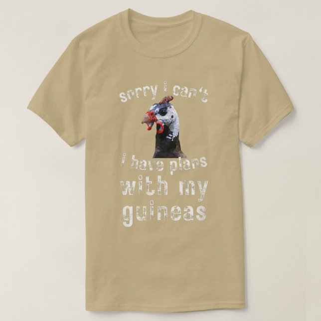 T-shirt Guinée Hen Volaille ferme Bird Pays Drôle Désolé J (Design devant)