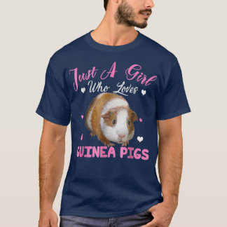 T-shirt Guinée Pig Cute Funny Just A Girl Who Loves Guinée