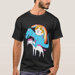 T-shirt Guinée Pig Dinosaur équitation Unicorn Enfants Hom