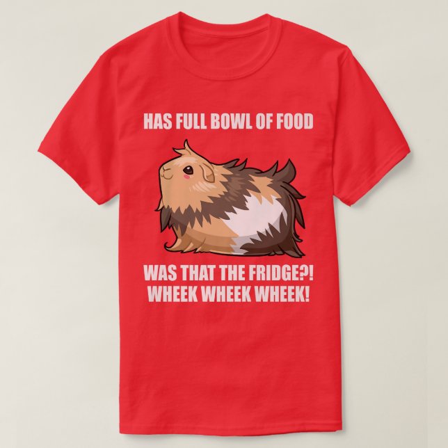 T-shirt Guinée Pig Maman Papa Drôle Piggy Food Wheek Wheek (Design devant)