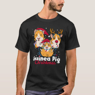 T-shirt Guinée Pig Noël Graphisme Amoureux des animaux Ani