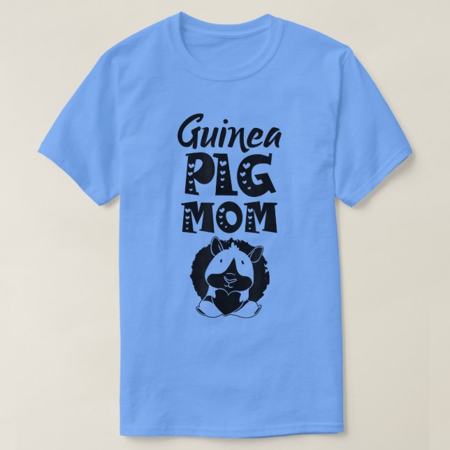 T-shirt Guinéen Cochon Maman Animal Mignonne Oreille T-Shi (Design devant)