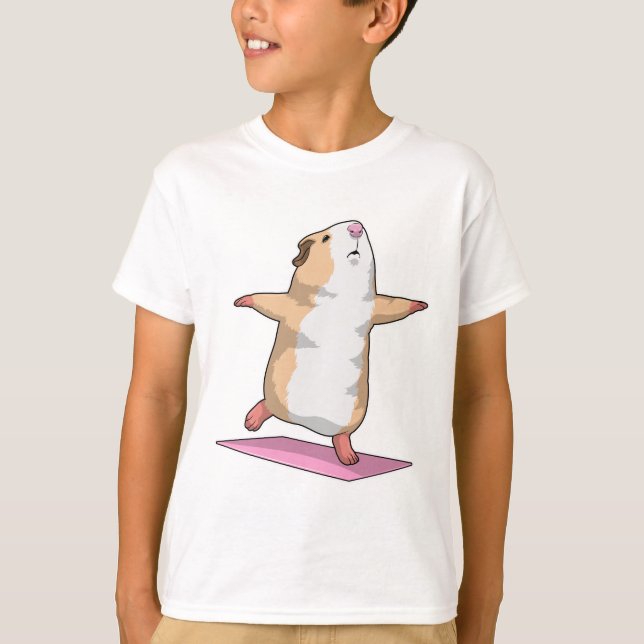T-shirt Guinéen Cochon Yoga Méditation Fitness (Devant)