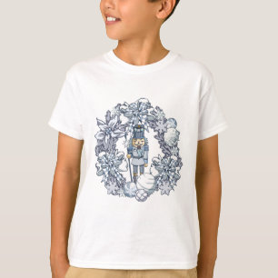 T-shirt Guirlande de casse-noix de Noël blanc