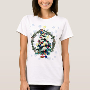 T-shirt GUIRLANDE d'ELFES, d'ARBRE et de SAPIN par SHARON