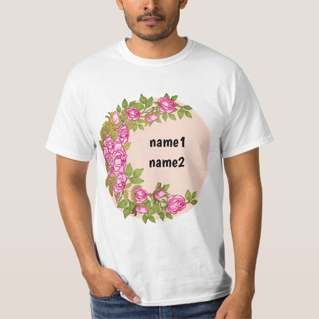 T-shirt guirlande rose (Devant)