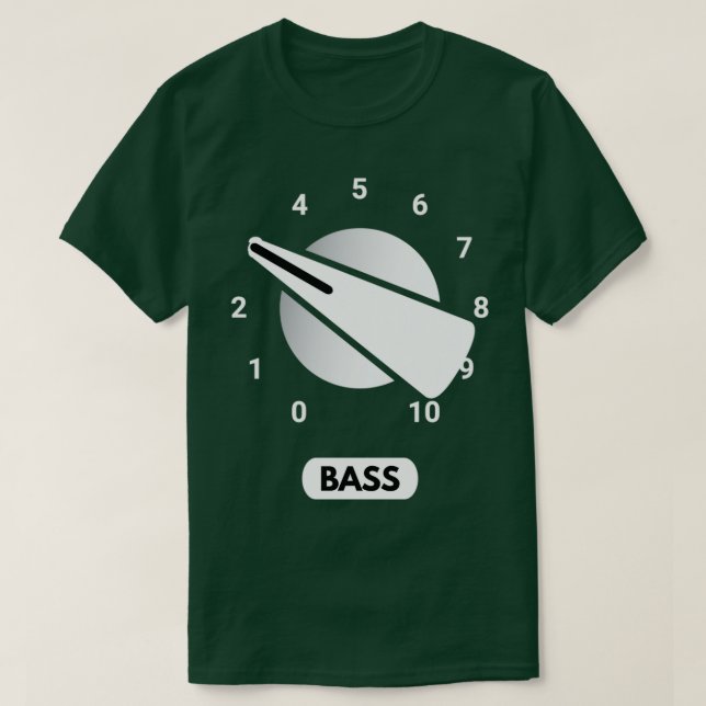 T-shirt Guitar Amplifier Bass Knob (Design devant)