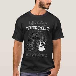 T-shirt Guitar Et Motard Motard motards