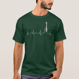 T-SHIRT GUITAR GUITAR HEART BEART