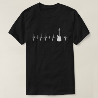 T-shirt Guitar Heartbeat fait don de guitares électriques