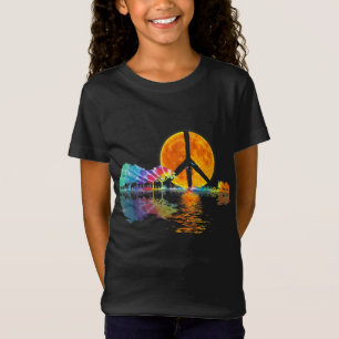T-Shirt Guitar Lake Shadow Peace Love