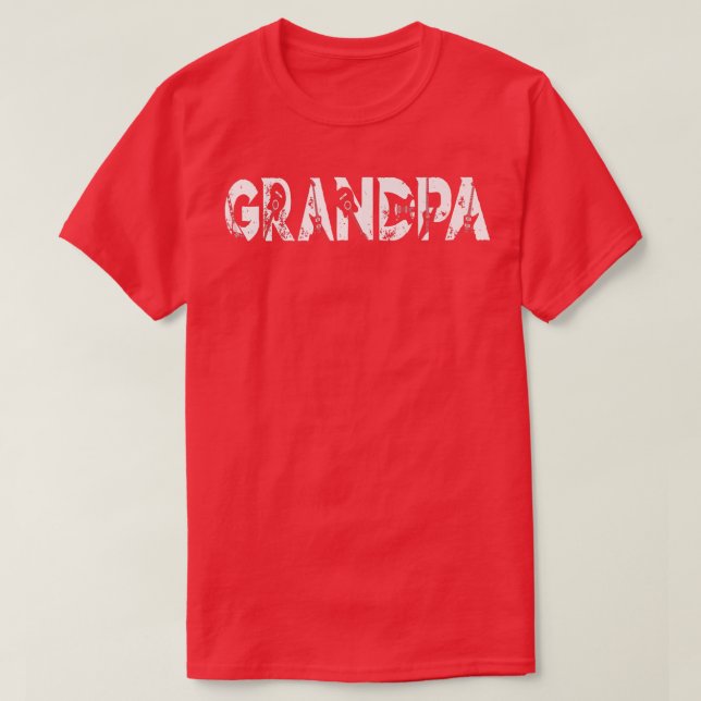 T-shirt Guitar Lover Guitarist Grandpa Funny Music Fathers (Design devant)