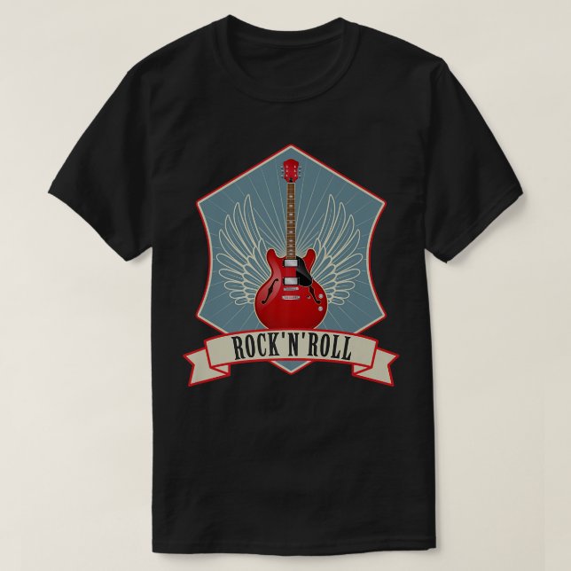 T-shirt Guitar Music Lover Roch n Roll515 (Design devant)