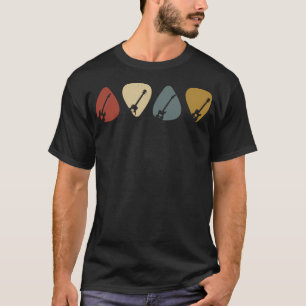 T-shirt Guitar Pick Venin For Guitarist Rétro Vintage