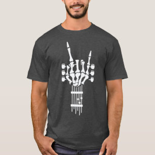 T-shirt Guitar Rock & Roll Skeleton For Guitarists and Mus