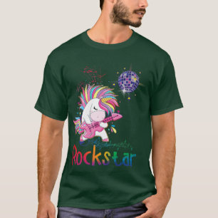 T-shirt Guitar Rockin Music Singer Rainb