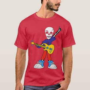 T-shirt Guitar Rockstar squelette I Musique I Musique rock